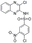 4-CHLORO-N-(3-CHLORO-QUINOXALIN-2-YL)-3-NITRO-BENZENESULFONAMIDE Struktur