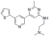 N,N-DIMETHYL-N'-[2-METHYL-6-(5-THIEN-2-YLPYRIDIN-3-YL)PYRIMIDIN-4-YL]ETHANE-1,2-DIAMINE Struktur