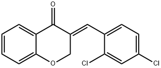 3-[(E)-(2,4-DICHLOROPHENYL)METHYLIDENE]-2,3-DIHYDRO-4H-CHROMEN-4-ONE Struktur