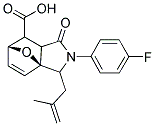 2-(4-FLUOROPHENYL)-3-(2-METHYLPROP-2-EN-1-YL)-1-OXO-1,2,3,6,7,7A-HEXAHYDRO-3A,6-EPOXYISOINDOLE-7-CARBOXYLIC ACID Struktur