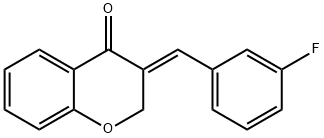 3-[(E)-(3-FLUOROPHENYL)METHYLIDENE]-2,3-DIHYDRO-4H-CHROMEN-4-ONE Struktur