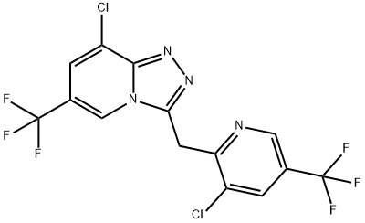 8-CHLORO-3-([3-CHLORO-5-(TRIFLUOROMETHYL)-2-PYRIDINYL]METHYL)-6-(TRIFLUOROMETHYL)[1,2,4]TRIAZOLO[4,3-A]PYRIDINE Struktur