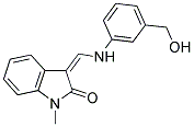 (3Z)-3-({[3-(HYDROXYMETHYL)PHENYL]AMINO}METHYLENE)-1-METHYL-1,3-DIHYDRO-2H-INDOL-2-ONE Struktur