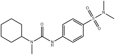 4-(([CYCLOHEXYL(METHYL)AMINO]CARBONYL)AMINO)-N,N-DIMETHYLBENZENESULFONAMIDE Struktur