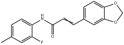 3-(1,3-BENZODIOXOL-5-YL)-N-(2-FLUORO-4-METHYLPHENYL)ACRYLAMIDE Struktur