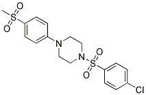 1-[(4-CHLOROPHENYL)SULFONYL]-4-[4-(METHYLSULFONYL)PHENYL]PIPERAZINE Struktur