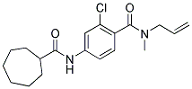 N-ALLYL-N-METHYL-4-(CYCLOHEPTYLCARBONYLAMINO)-2-CHLOROBENZAMIDE Struktur