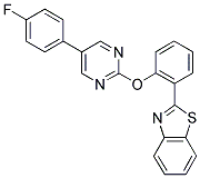 2-(2-([5-(4-FLUOROPHENYL)PYRIMIDIN-2-YL]OXY)PHENYL)-1,3-BENZOTHIAZOLE Struktur