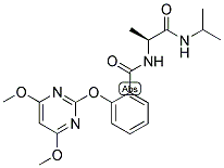 (2S)-N-ISOPROPYL-2-[2-[(4,6-DIMETHOXYPYRIMIDIN-2-YL)OXY]BENZAMIDO]PROPIONAMIDE Struktur