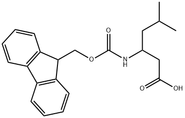 3-(9 H-FLUOREN-9-YLMETHOXYCARBONYLAMINO)-5-METHYL-HEXANOIC ACID Struktur