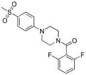 1-(2,6-DIFLUOROBENZOYL)-4-[4-(METHYLSULFONYL)PHENYL]PIPERAZINE Struktur