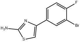 4-(3-BROMO-4-FLUOROPHENYL)THIAZOL-2-YLAMINE Struktur