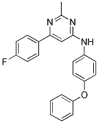 6-(4-FLUOROPHENYL)-2-METHYL-N-(4-PHENOXYPHENYL)PYRIMIDIN-4-AMINE Struktur