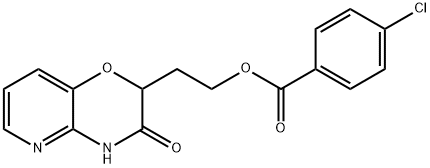 2-(3-OXO-3,4-DIHYDRO-2H-PYRIDO[3,2-B][1,4]OXAZIN-2-YL)ETHYL 4-CHLOROBENZENECARBOXYLATE Struktur