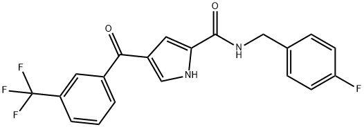 N-(4-FLUOROBENZYL)-4-[3-(TRIFLUOROMETHYL)BENZOYL]-1H-PYRROLE-2-CARBOXAMIDE Struktur