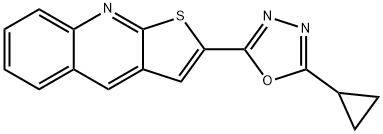 2-(5-CYCLOPROPYL-1,3,4-OXADIAZOL-2-YL)THIENO[2,3-B]QUINOLINE Struktur