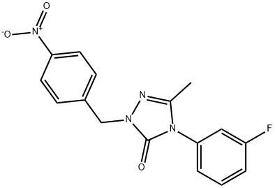 4-(3-FLUOROPHENYL)-5-METHYL-2-(4-NITROBENZYL)-2,4-DIHYDRO-3H-1,2,4-TRIAZOL-3-ONE Struktur