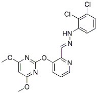 N-[1-AZA-2-[3-[(4,6-DIMETHOXYPYRIMIDIN-2-YL)OXY]PYRIDIN-2-YL]ETHENYL]-2,3-DICHLOROANILINE Struktur