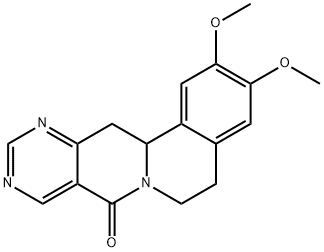 2,3-DIMETHOXY-5,6,13,13A-TETRAHYDRO-8H-PYRIMIDO[4',5':4,5]PYRIDO[2,1-A]ISOQUINOLIN-8-ONE Struktur