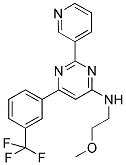 N-(2-METHOXYETHYL)-2-PYRIDIN-3-YL-6-[3-(TRIFLUOROMETHYL)PHENYL]PYRIMIDIN-4-AMINE Struktur