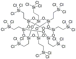 1,3,5,7,9,11,13,15-OCTA(2-TRICHLOROSILYL ETHYL)PENTACYCLO-[9.5.1.1(3,9).1(5,15).1(7,13)]OCTASILOXANE Struktur