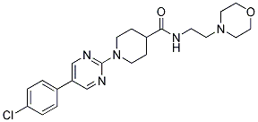 1-[5-(4-CHLOROPHENYL)PYRIMIDIN-2-YL]-N-(2-MORPHOLINOETHYL)PIPERIDINE-4-CARBOXAMIDE Struktur