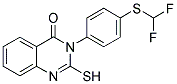 3-(4-DIFLUOROMETHYLSULFANYL-PHENYL)-2-MERCAPTO-3H-QUINAZOLIN-4-ONE Struktur