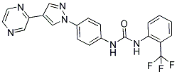 N-[4-(4-(PYRAZIN-2-YL)-1H-PYRAZOL-1-YL)PHENYL]-N'-(2-(TRIFLUOROMETHYL)PHENYL)UREA Struktur