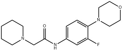 N-(3-FLUORO-4-MORPHOLINOPHENYL)-2-PIPERIDINOACETAMIDE Struktur