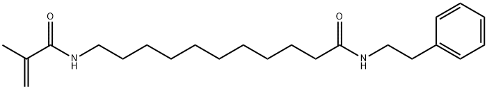 2-METHYL-N-[11-OXO-11-(PHENETHYLAMINO)UNDECYL]ACRYLAMIDE Struktur