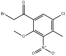 2-BROMO-1-(5-CHLORO-2-METHOXY-4-METHYL-3-NITRO-PHENYL)ETHANONE Struktur