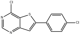 4-CHLORO-6-(4-CHLOROPHENYL)THIENO[3,2-D]PYRIMIDINE Struktur