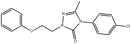 4-(4-CHLOROPHENYL)-5-METHYL-2-(2-PHENOXYETHYL)-2,4-DIHYDRO-3H-1,2,4-TRIAZOL-3-ONE Struktur