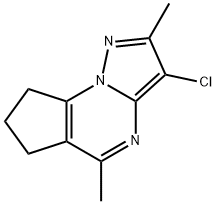 3-CHLORO-2,5-DIMETHYL-7,8-DIHYDRO-6H-CYCLOPENTA[E]PYRAZOLO[1,5-A]PYRIMIDINE Struktur