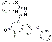 N-(4-PHENOXYPHENYL)-2-([1,2,4]TRIAZOLO[3,4-B][1,3]BENZOTHIAZOL-3-YLTHIO)ACETAMIDE Struktur