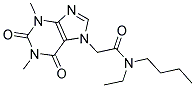 N-BUTYL-2-(1,3-DIMETHYL-2,6-DIOXO-1,2,3,6-TETRAHYDRO-7H-PURIN-7-YL)-N-ETHYLACETAMIDE Struktur