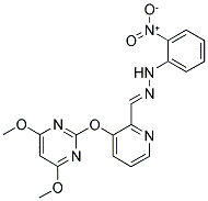 N-[1-AZA-2-[3-[(4,6-DIMETHOXYPYRIMIDIN-2-YL)OXY]PYRIDIN-2-YL]ETHENYL]-2-NITROANILINE Struktur