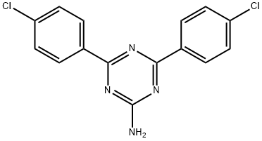 4,6-BIS(4-CHLOROPHENYL)-1,3,5-TRIAZIN-2-AMINE Struktur