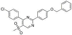 2-(4-BENZYLOXYPHENYL)-4-(4-CHLOROPHENYL)-5-(METHYLSULPHONYL)PYRIMIDINE Struktur