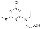 2-[[6-CHLORO-2-(METHYLSULFANYL)-4-PYRIMIDINYL](ETHYL)AMINO]-1-ETHANOL Struktur