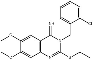 3-(2-CHLOROBENZYL)-2-(ETHYLSULFANYL)-6,7-DIMETHOXY-4(3H)-QUINAZOLINIMINE Struktur