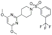 4-(4,6-DIMETHOXYPYRIMIDIN-2-YL)-1-((3-(TRIFLUOROMETHYL)PHENYL)SULPHONYL)PIPERIDINE Struktur