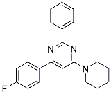 4-(4-FLUOROPHENYL)-2-PHENYL-6-PIPERIDIN-1-YLPYRIMIDINE Struktur