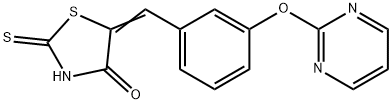 5-((Z)-[3-(2-PYRIMIDINYLOXY)PHENYL]METHYLIDENE)-2-THIOXO-1,3-THIAZOLAN-4-ONE Struktur