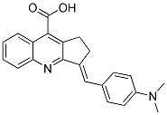 3-(4-DIMETHYLAMINO-BENZYLIDENE)-2,3-DIHYDRO-1H-CYCLOPENTA[B]QUINOLINE-9-CARBOXYLIC ACID Struktur