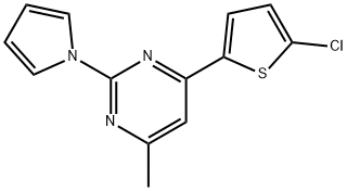 4-(5-CHLORO-2-THIENYL)-6-METHYL-2-(1H-PYRROL-1-YL)PYRIMIDINE Structure