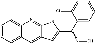 (2-CHLOROPHENYL)(THIENO[2,3-B]QUINOLIN-2-YL)METHANONE OXIME Struktur