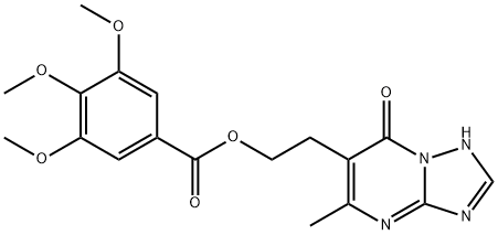 2-(5-METHYL-7-OXO-4,7-DIHYDRO[1,2,4]TRIAZOLO[1,5-A]PYRIMIDIN-6-YL)ETHYL 3,4,5-TRIMETHOXYBENZENECARBOXYLATE Struktur