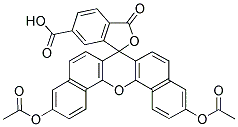 5-(AND-6)-CARBOXYNAPHTHOFLUORESCEIN DIACETATE Struktur