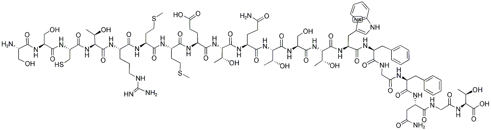 H-SER-SER-CYS-THR-ARG-MET-MET-GLU-THR-GLN-THR-SER-THR-TRP-PHE-GLY-PHE-ASN-GLY-THR-OH Struktur